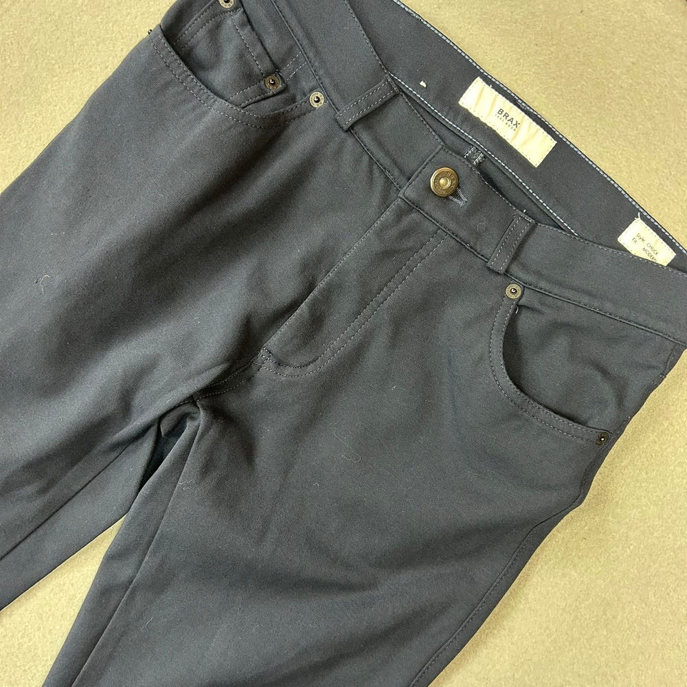 Brax Chuck Hi-Flex Modern Fit Pants Mens 30/32 (30x29)Navy Blue